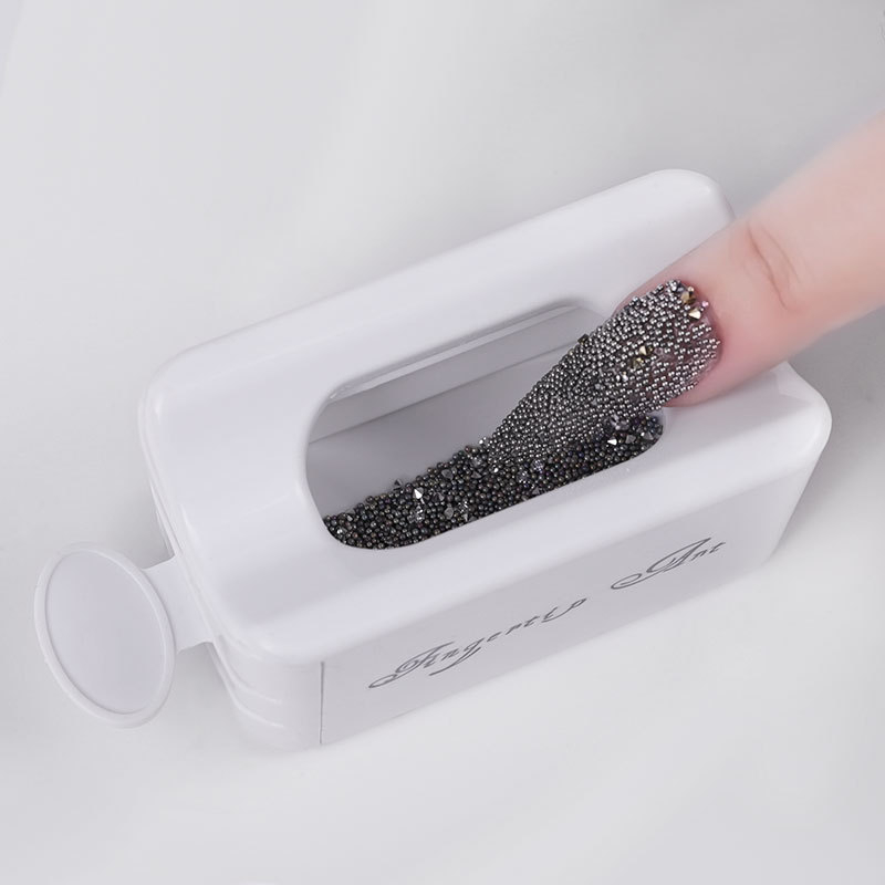 Finger Ant Recycling System | Box Glitter Anti Tumpah Box Untuk Menampung Aksesoris Nail Art / Dipping Powder berlebih | Aksesoris Nail Art | Glitter Nail Art