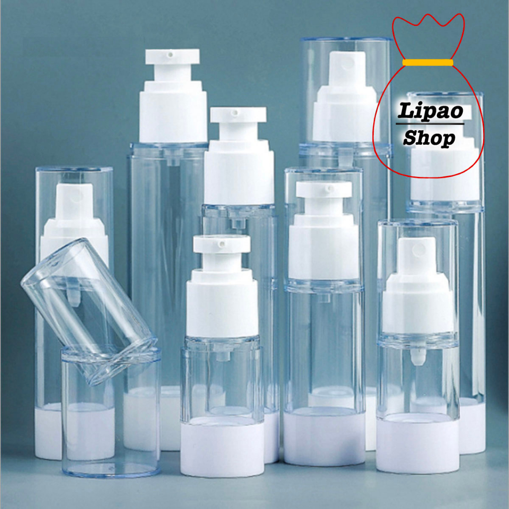 Botol Vacuum Portable Airless Pump / Spray Parfum Lotion Serum Toner Refill  Bahan Import Tebal Anti Bocor