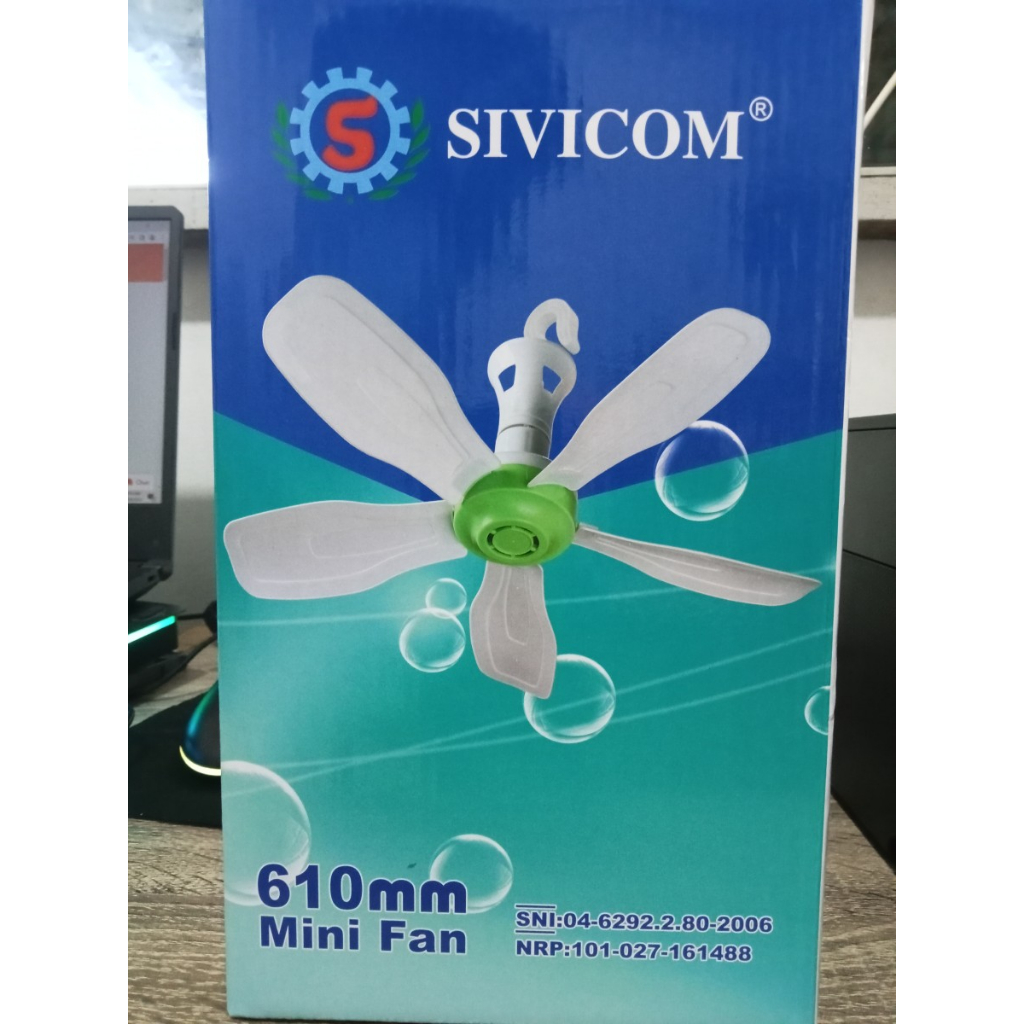 Ceiling Fan Heli Fan Kipas Angin Gantung 33W 33 Watt Sivicom 5 Baling