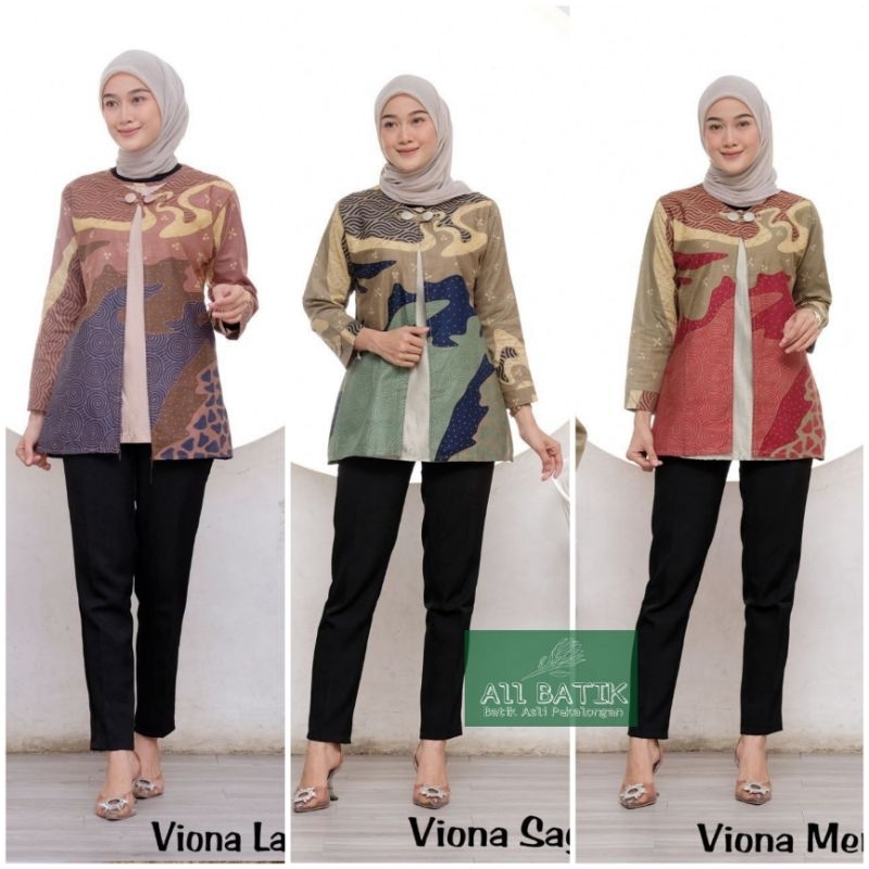 Atasan Batik Wanita Modern Batik Wanita Bloues Batik Wanita