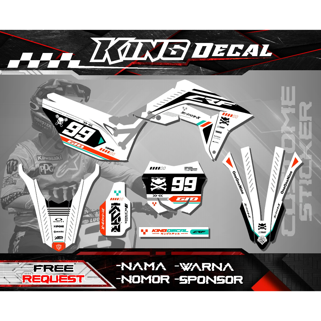 DECAL CRF 150 L FREE CUSTOME DESIGN STIKER CRF 150 L FULL BODY
