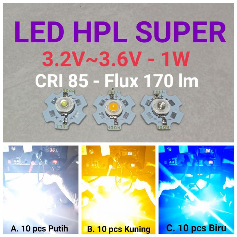 10 pcs Led Hpl 1W ISTIMEWA + PCB