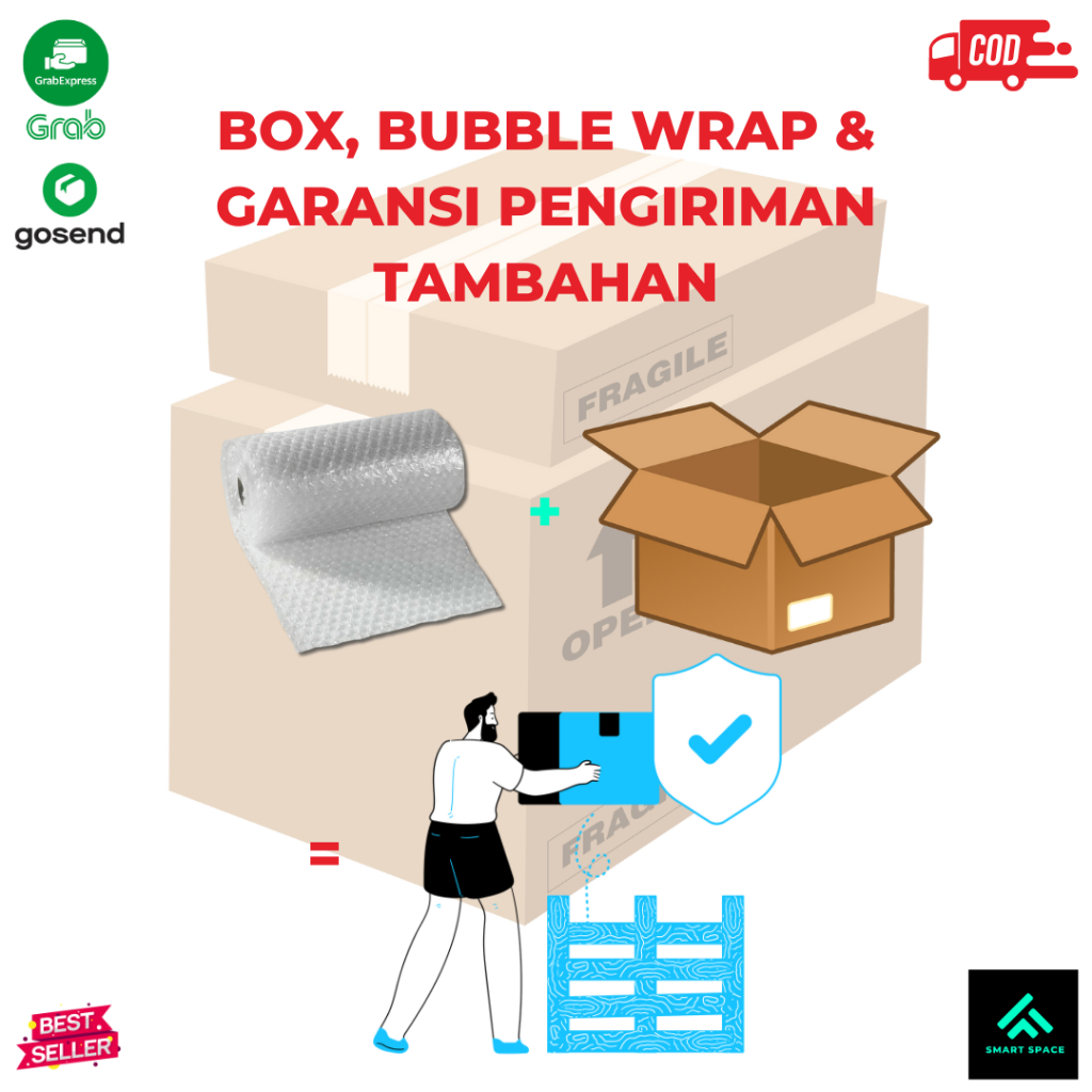 

[SPCE] Dus Packing/Box Packing Tambahan, Extra Bubble Wrap Dan Garansi Pengiriman Toko Makassar (Smart Protection)