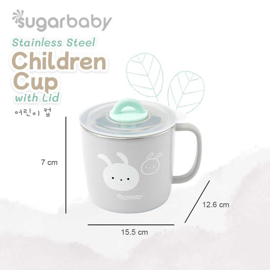 Sugar Baby Stainless Steel Cup with Lid/Sugarbaby Gelas Minum stainless