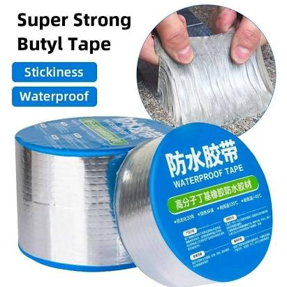 Lakban Anti Bocor Anti Air / Aluminium Foil Tape Butyl Super Waterproof Silicone