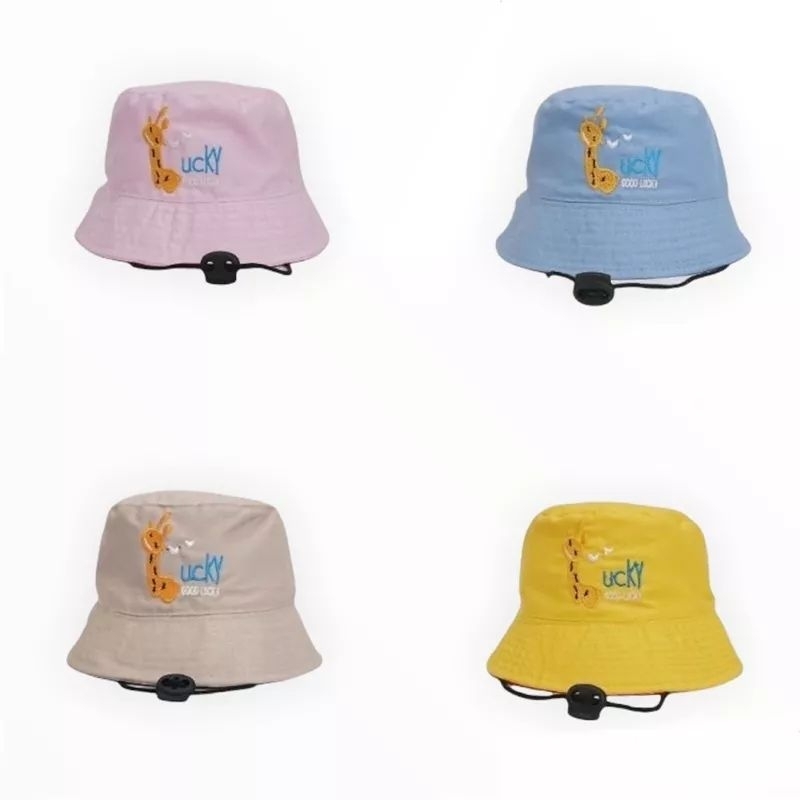 Topi Bucket Anak Tali Bordir Good Lucky (1-5th)