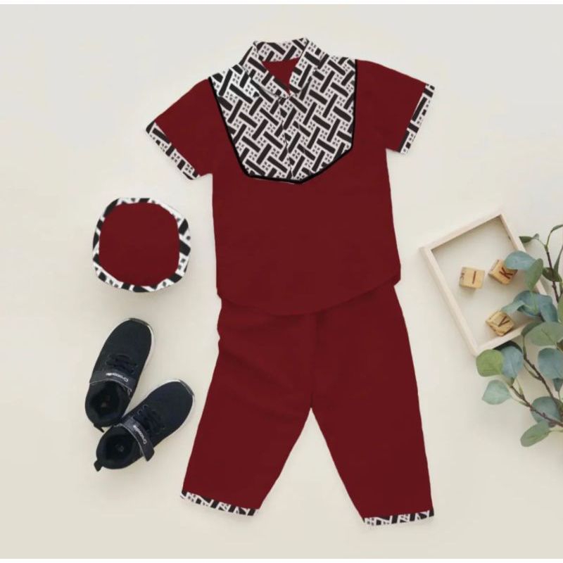 Setelan Baju Koko Anak Setelan Baju Koko Muslim 1-10 Tahun Setelan