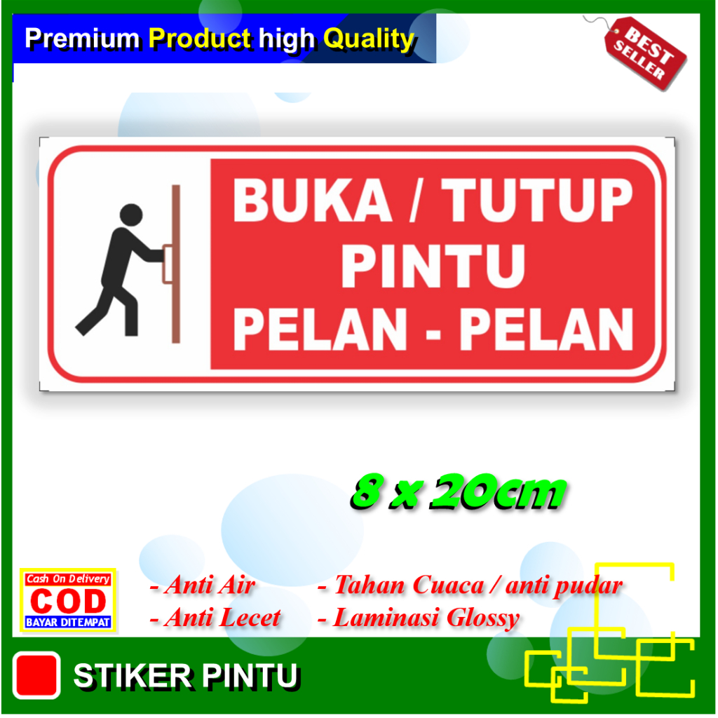

Stiker buka tutup pintu pelan pelan sticker pintu rumah kamar