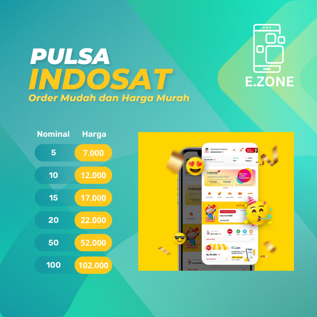 Pulsa Reguler Indosat Ooredoo Nominal 80.000 s/d 500.000