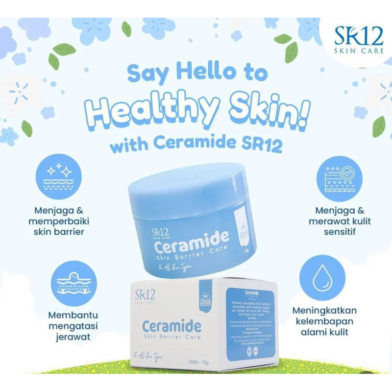 SR12 CERAMIDE SKIN BARIER CARE/ MOISTURIZER  GEL 7X CERAMIDE DAN NIACINAMIDE/MOISTURIZER KULIT SENSI