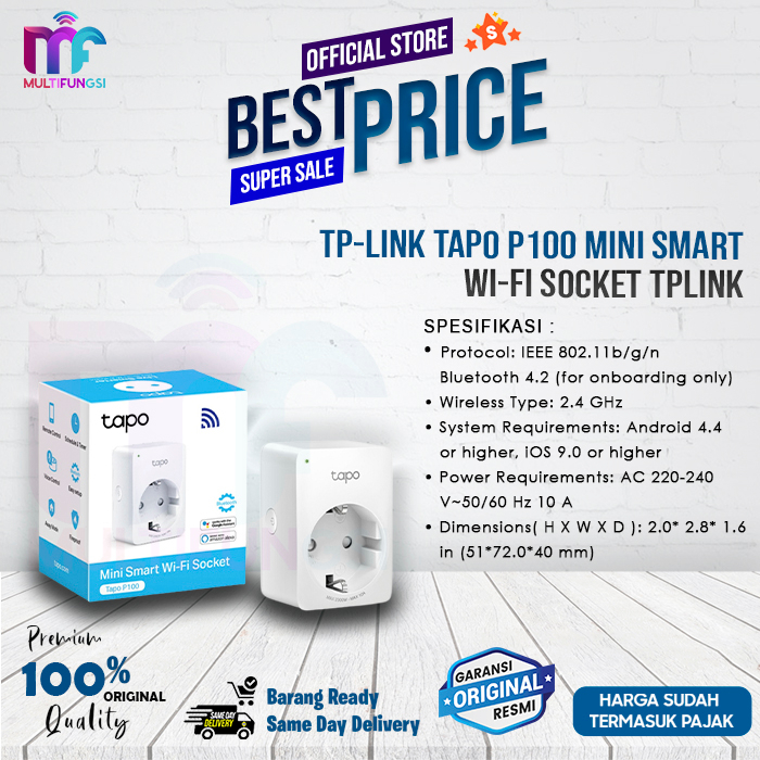 TP-LINK Tapo P100 Mini Smart Wi-Fi Socket TPLINK