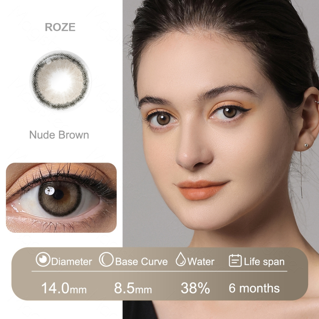 (COD)Softlens Minus 14mm (-1.00 s/d -6.00) lensa kontak warna Magister softlens minus lensa kontak berwarna lembut sangat nyaman softlens