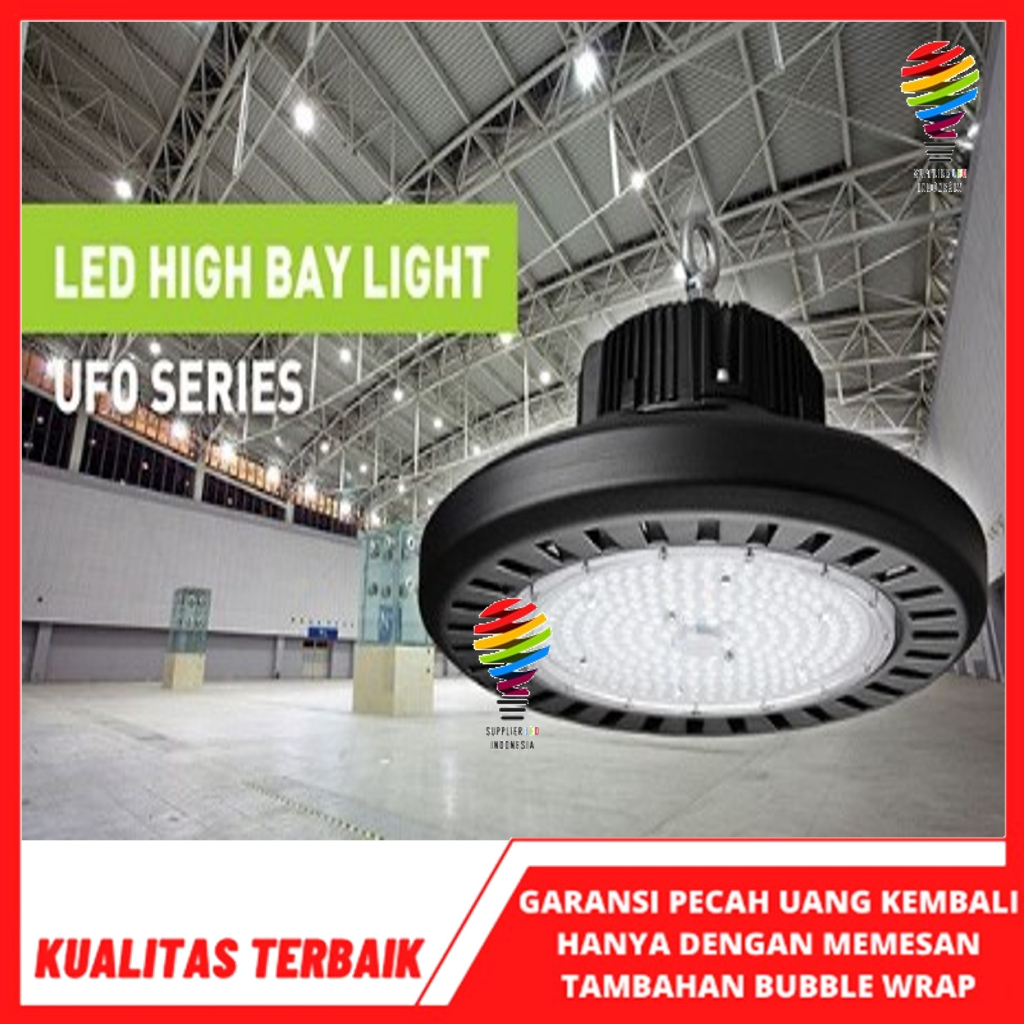 Lampu LED Highbay UFO Sorot Plafon Lampu Gantung Industri 100W 150W 200W HIGH BAY