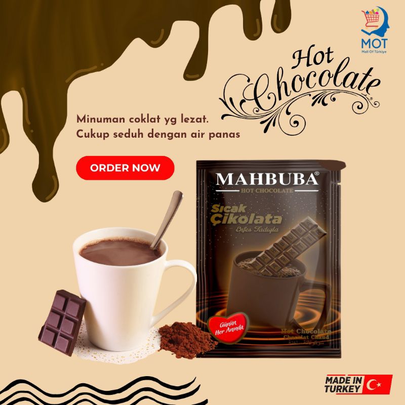 

Hot Chocolate - Minuman coklat import - coklat turki - coklat seduh| Mahbuba 100% original Turkiye