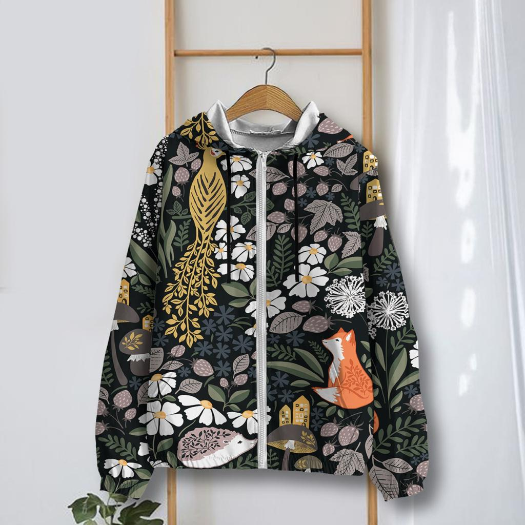 Jaket Parasut Wanita Printing Jumbo / jaket parasut Big Size / jaket parasut over size pria dan wani