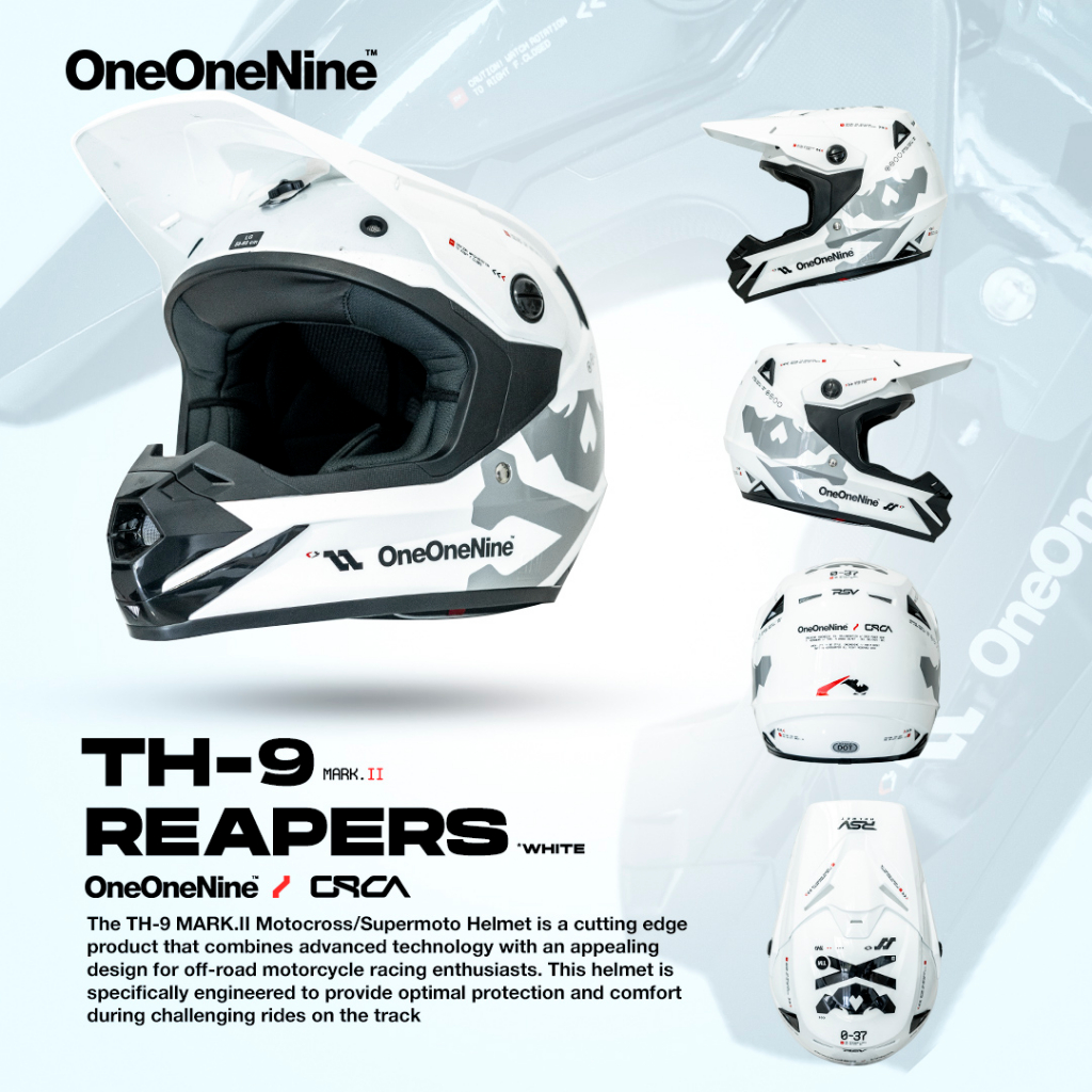 KSR ONEONENINE - HELM ONEONENINE TH9 MARK II  - WHITE GLOSSY