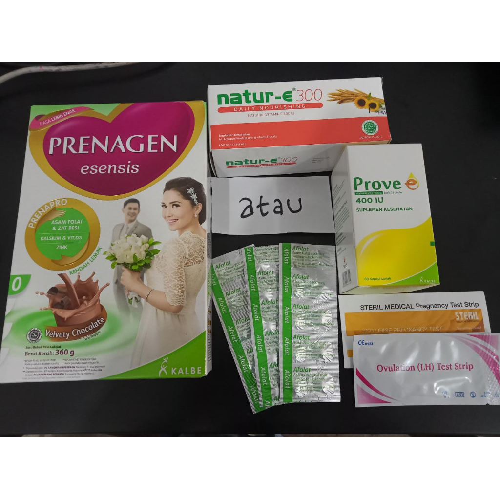 MONIESHOP - PAKET PREMIUM PROMIL PRENAGEN ESENSIS NATUR E 300 IU/PROVE E 400IU Lengkap program keham