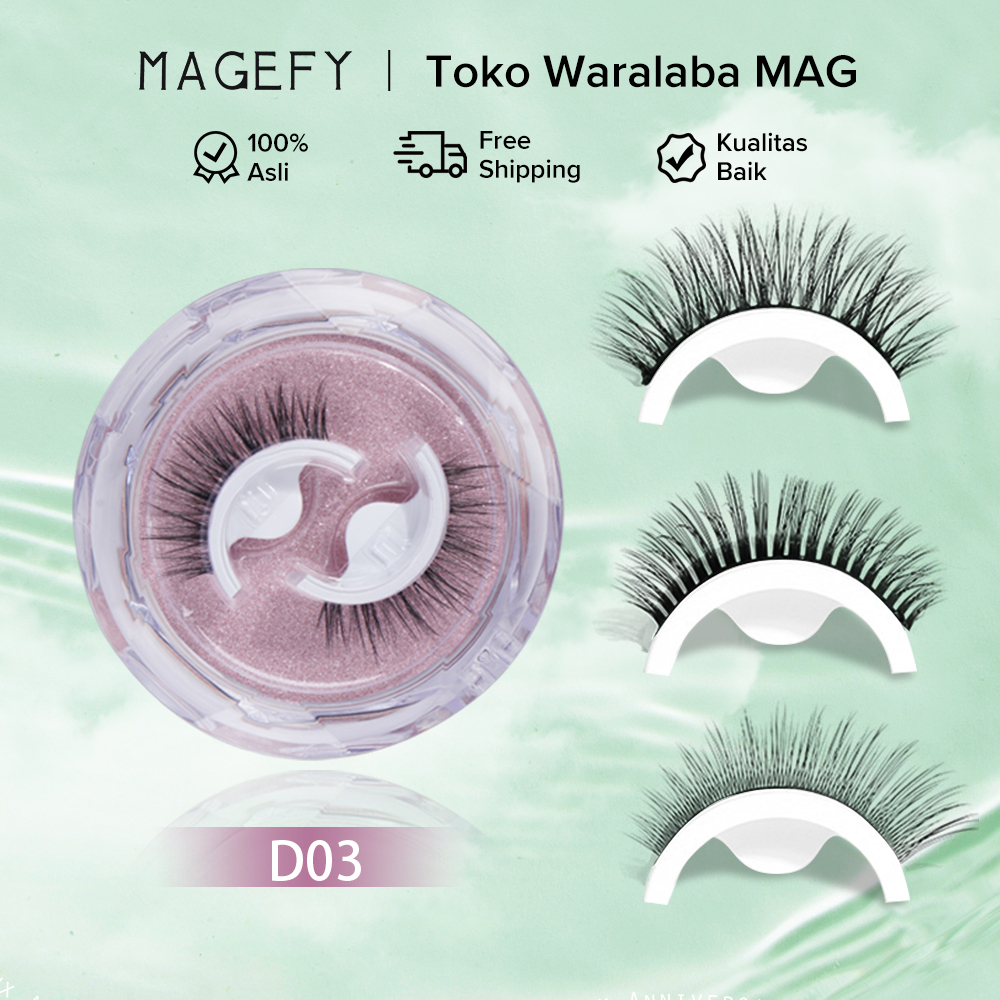 MAGEFY Bulu Mata Berperekat Sendiri Bulumata Tanpa Lem Korean Eyelash Extention NO GLUE Self Adhesive Lashes 7328