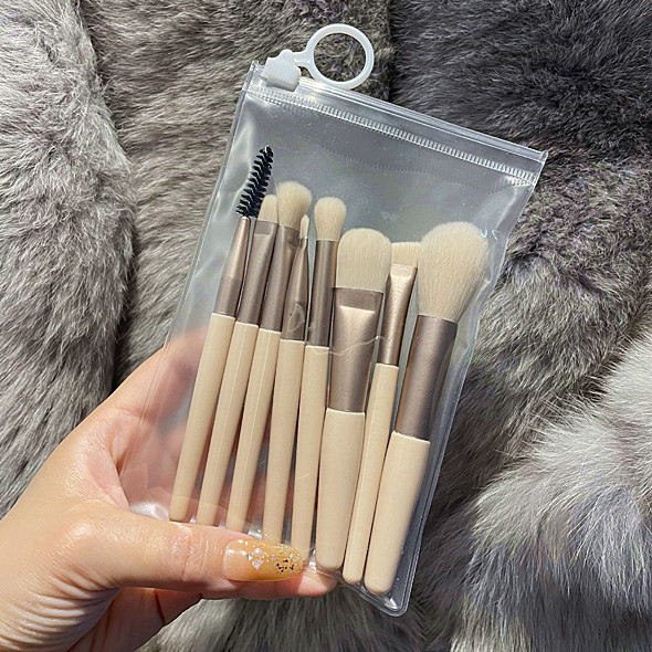 QEILA - BRUSH MAKE UP SET ISI 8 UKURAN KECIL WARNA RANDOM