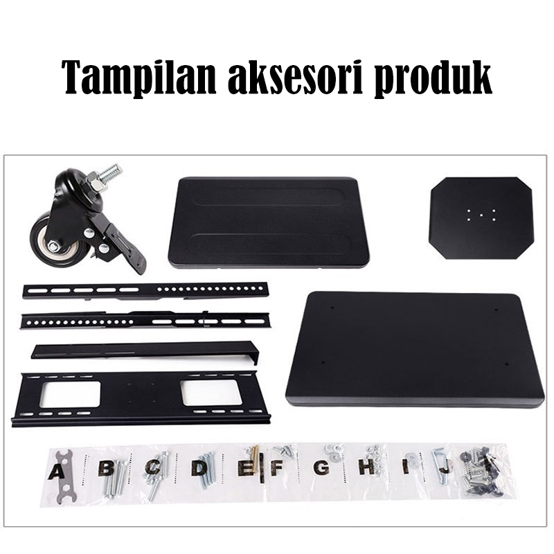 Bracket Standing TV roda dorong LED TV 32&quot;- 75&quot; + Tray PORTABLE RACK TC1700 Versi yang disempurnakan