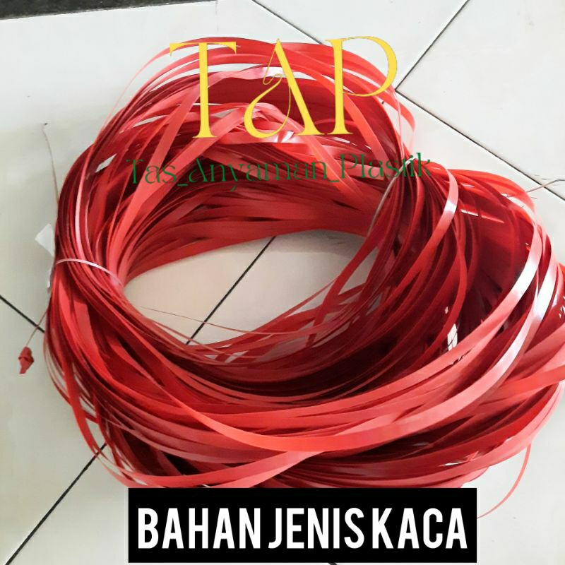 Bahan Tas Anyaman  Plastik Kaca Murah 500 gr