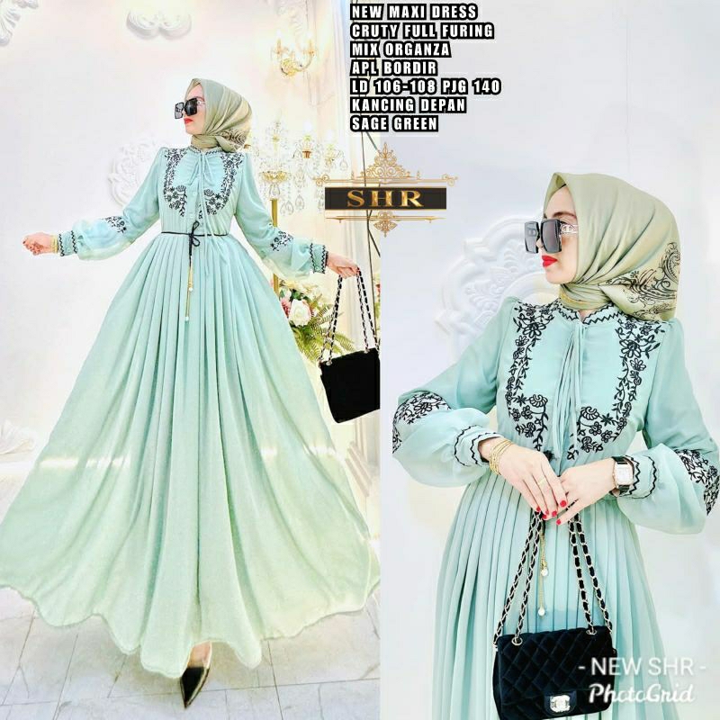 Gamis Bordir Cerruty by ori. SHR