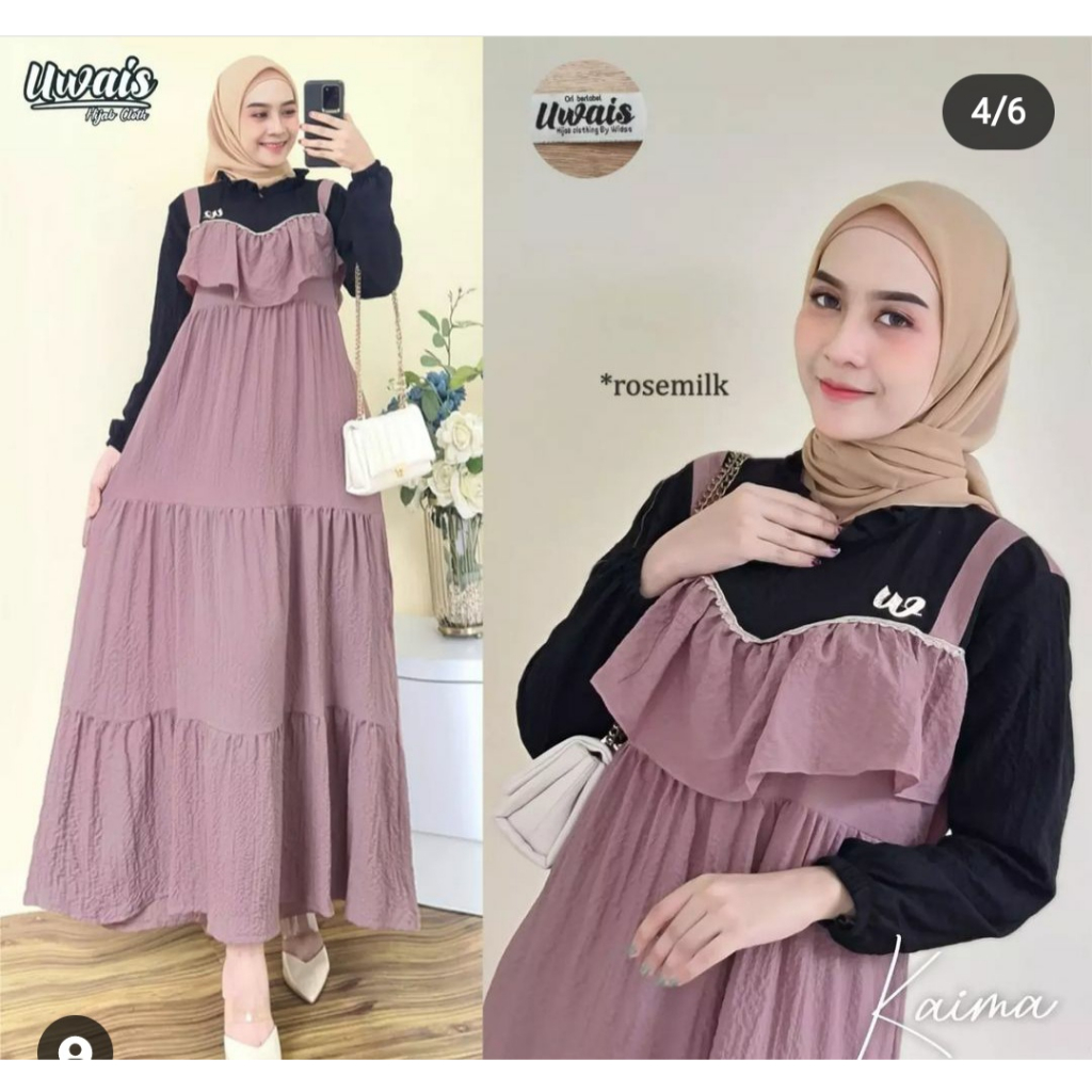 DRESS JUMBO BAHAN CEY AIRFLOW CRINKLE | 5L XXXL XXL XL L M S | MARISA MAXI