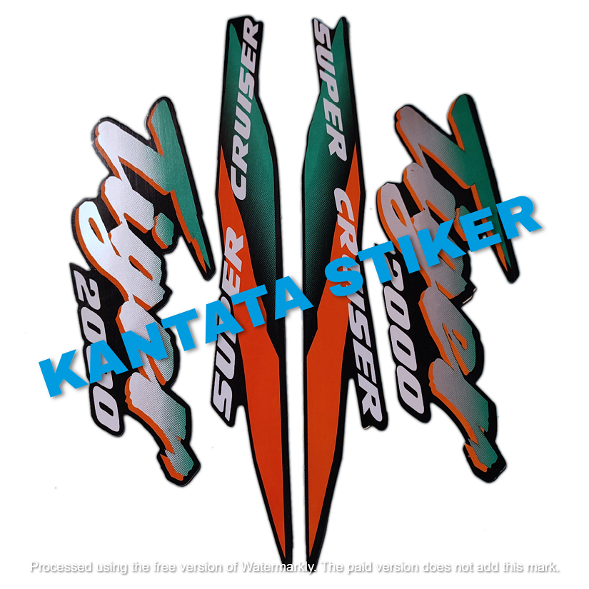 STIKER STRIPING LIS LES BODY MOTOR HONDA TIGER 2000 HITAM HIJAU STRIPING MOTOR TIGER 2000 SEPASANG S