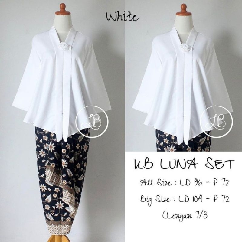 Setelan Kebaya Floy polos / kebaya Kartini / Kebaya Modern / Atasan Kebaya Floy polos Varian warna P