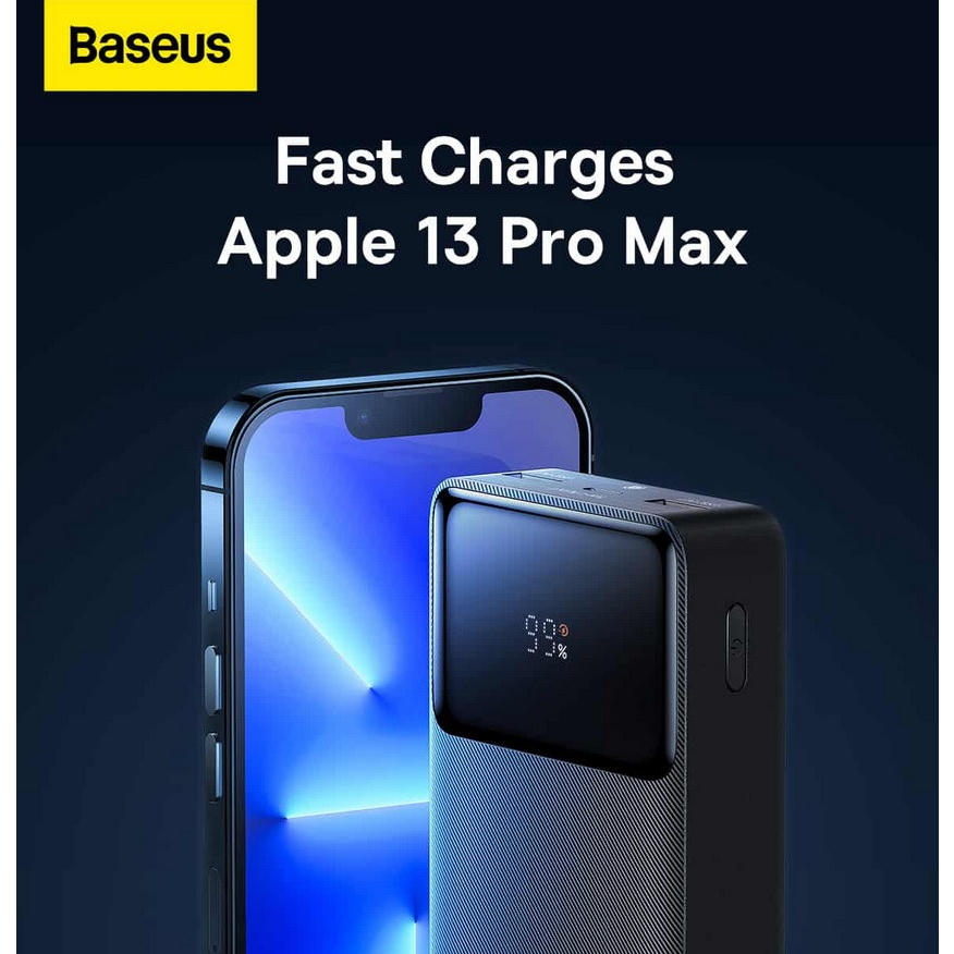 Baseus Original Powerbank Bipow Digital Display 20000mAh 3A 25W Super Fast Charging Quick Charge PD Power Delivery Power Bank 25 Watt Ori PB Type C Tipe C