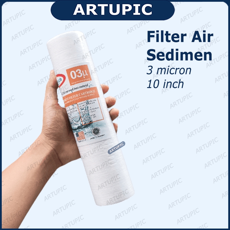 Sediment Filter Air Watertech 03 Micron 10 inch Cartrige Saringan Air 10&quot; 03micron Spun Setara Nanotech