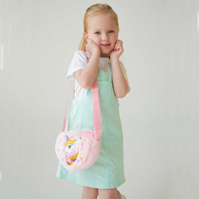 Tas Selempang Anak Karakter kepala unicorn Hati Love Tas Fashion anak Tas import Sling Bag anak kado ultah anak perempuan