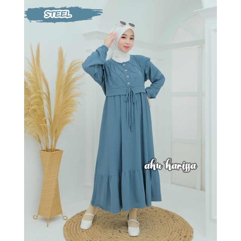 Gamis Muslimah//Afrina Meysa Midi Dress//Gamis BY AKU KARISSA