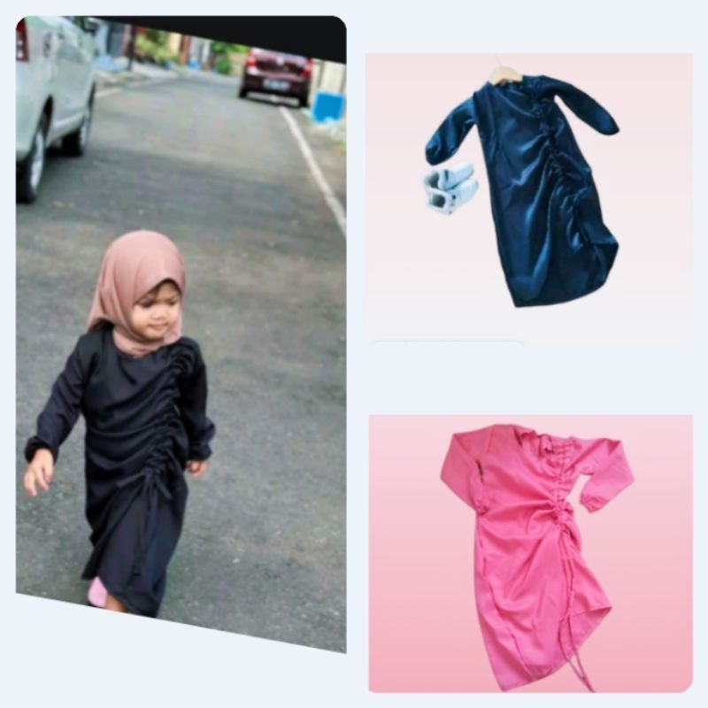 dres setur/gaun anak muslim 2-8 tahun