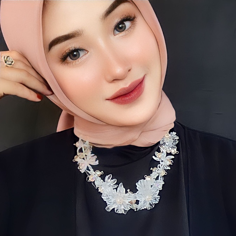 SyamilahHijab-Premium Necklace Crystal Beads / Kalung Hijab Kristal