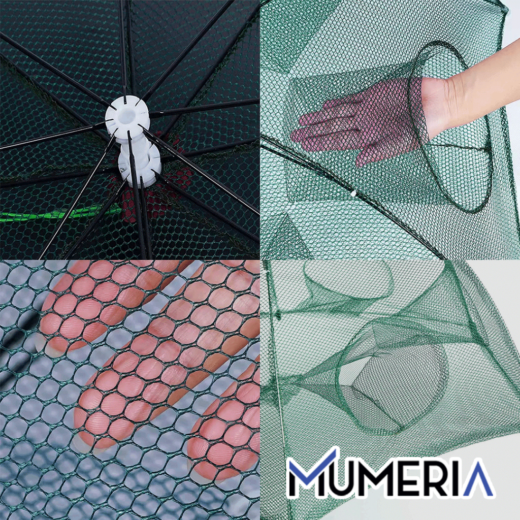 Perangkap Bubu Payung 20 Lubang Alat Jaring Pancing Jala Ikan Udang Kepiting Lele Lobster Sungai Laut Danau Fish Trap Net Multifungsi Murah Bagus