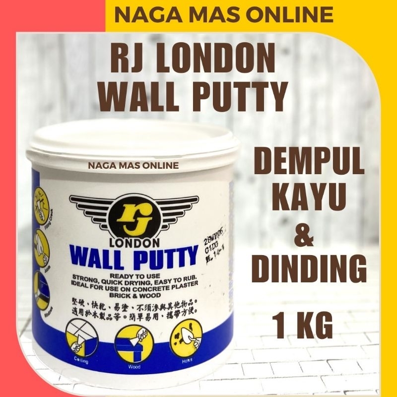 DEMPUL TEMBOK RJ 1 KG / CREAM TAMBAL DINDING / DEMPUL DINDING DAN KAYU LANGSUNG JADI