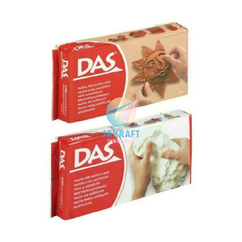 

(1 Pack) DYI Modelling Clay Drying Air DAS 500 Gr White Putih / Brown Teracota Cokelat Coklat 500Gr Tanah Liat Instant Dry Tanpa Panggang