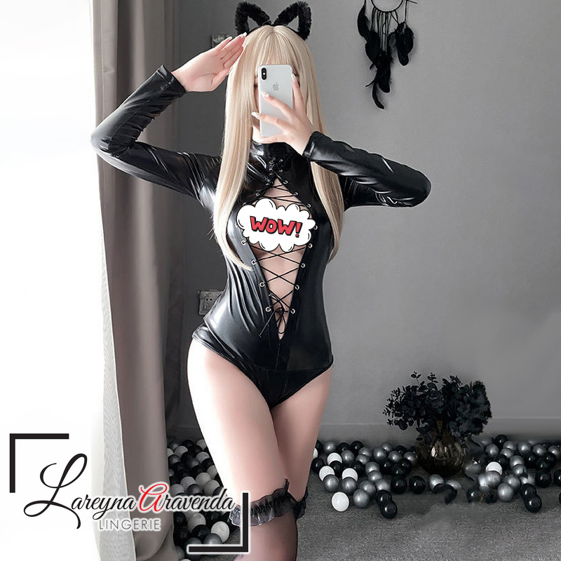 Lareyna Aravenda Lingerie Lingeria Fit S/M/L/XL/XXL Seksi Model Costum Motorcycle Girl LG506