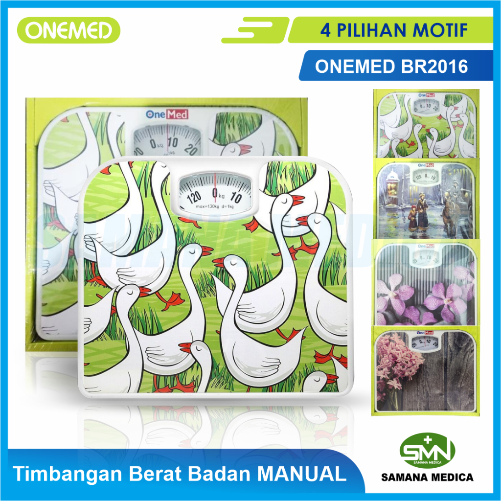 Timbangan Berat Badan Manual ONEMED BR2016 Berat Max 130kg - ada 4 pilihan motif