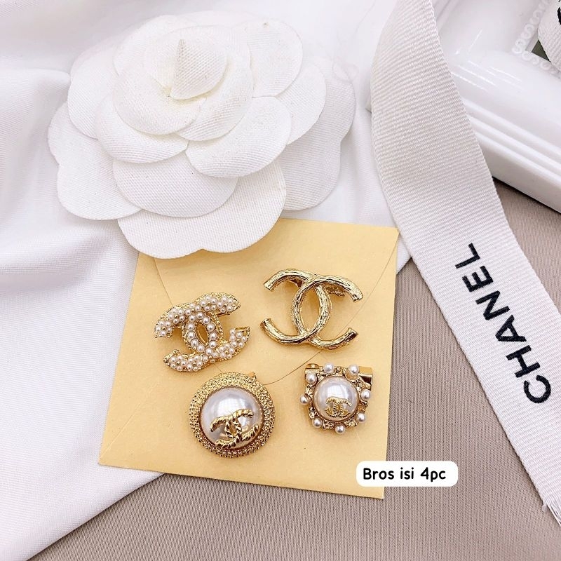 Bros import Brooch Premium Quality isi 4pc untuk hiasan baju di dada kualitas Import Peniti Baju Import swarovsky bros Premium fashion import bahan Bagus B029