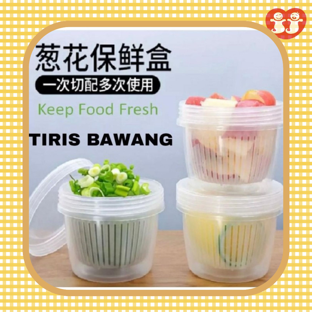 Toples Tirisan Bawang Sayur Transparan/ Kotak Wadah Tempat Penyimpanan Serbaguna