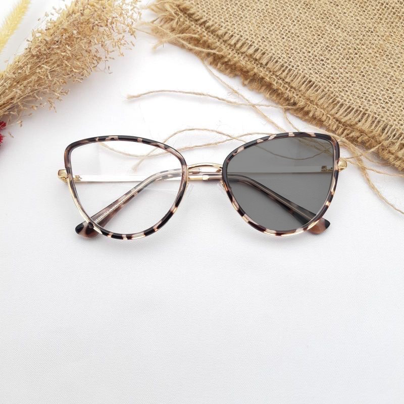 kacamata Leopard Cat Eye Anti Radiasi hp dan komputer Wanita Pria Korea Retro Murah Cwek Gaya Glasses G