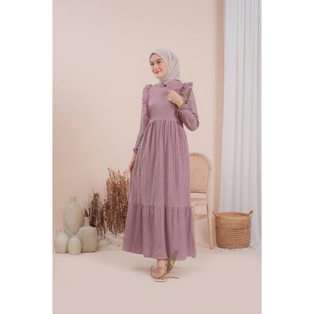Gamis Wanita Terbaru Gamis Remaja Terbaru Kekinian Modern Dress Letisa Maxy Syari