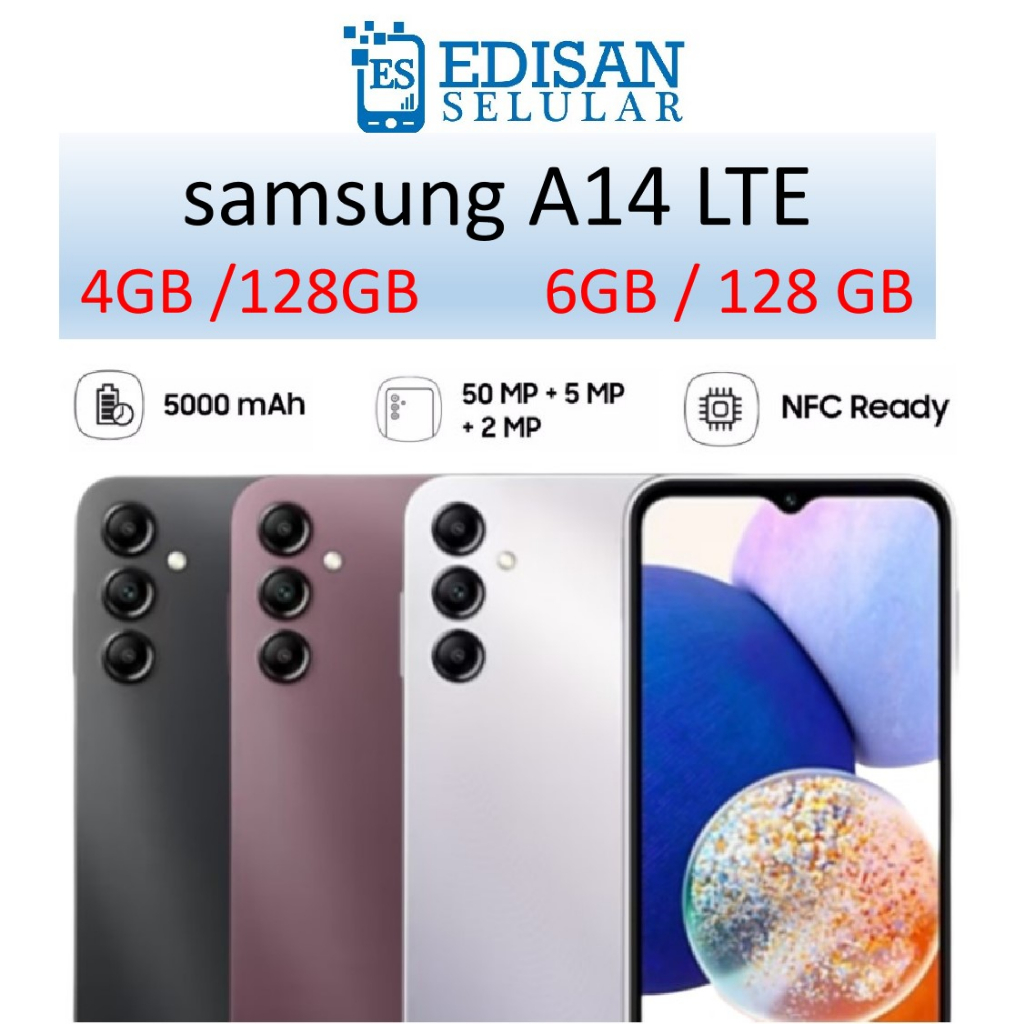 Smartphone Samsung Galaxy A14 4/128 &amp; 6/128 Garansi Resmi