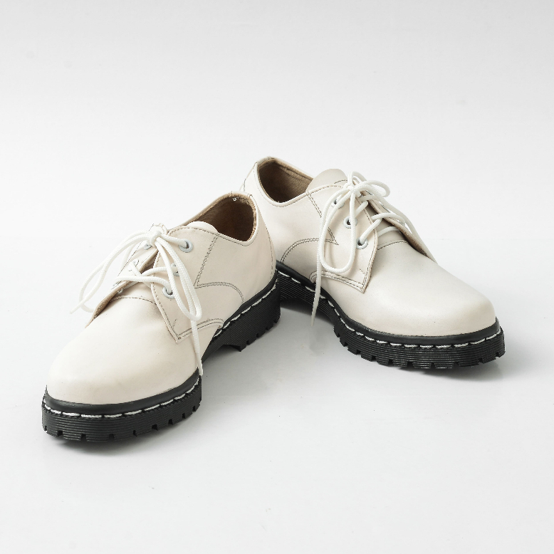 Sepatu Wanita Low Boots Kulit Docmart Dokmar Casual - Via White