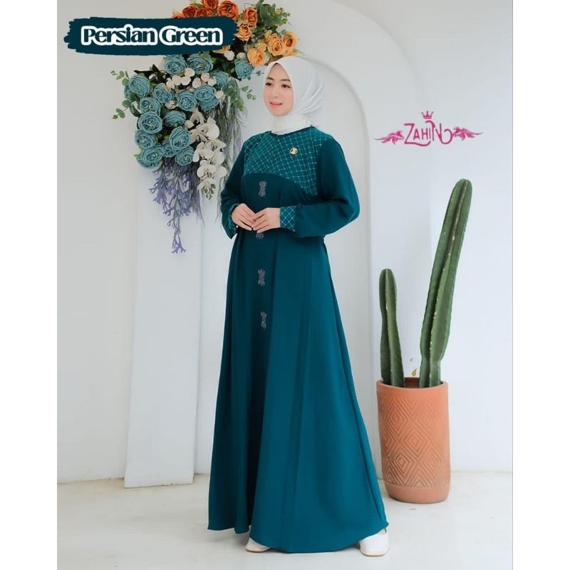 DRESS ALLIYA &amp; ZAHWA by zahin Set outer ayyura eliya syaffa CRINGKLE sabyan muslim syari stelan kerja kuliah TERBARU