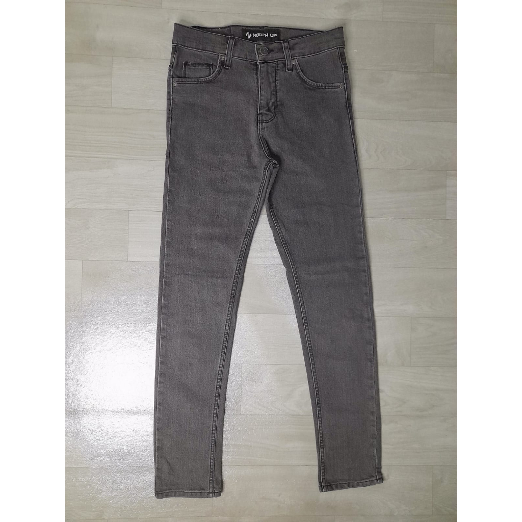 NORTH UP DENIM Celana Jeans Slim Fit Skinny Black Wash Acid Washing Wisker Ringkel Black Jazz Denim Black Full Denim