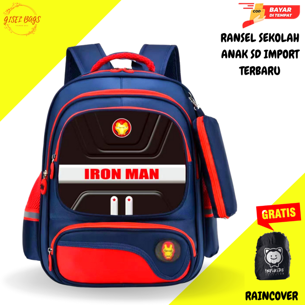 Tas Ransel Sekolah Anak Laki laki Tas Sekolah Anak Anti Air Model Korea Import Tebal