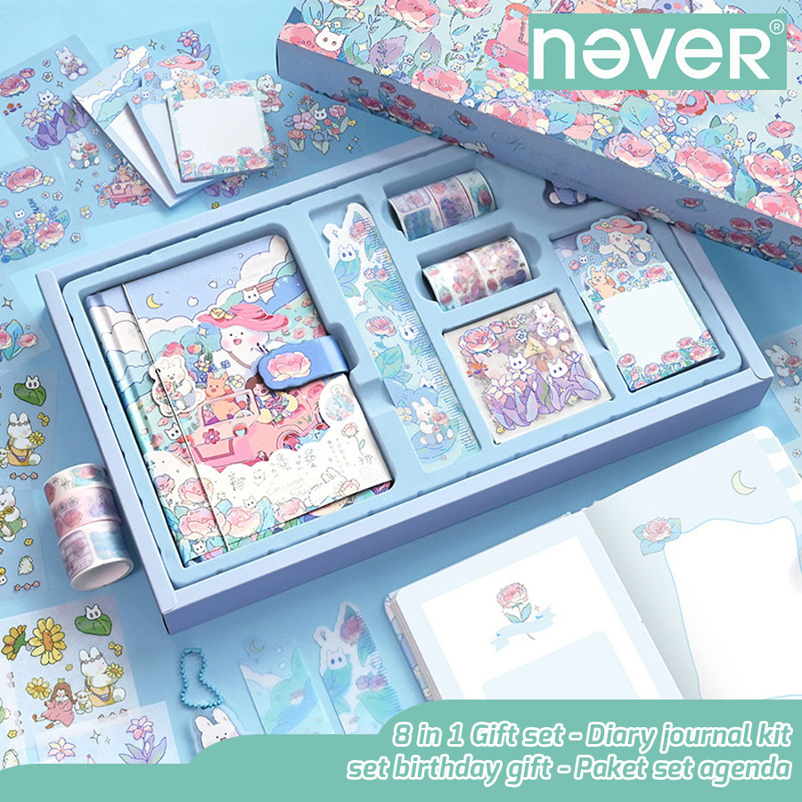 

Never Official- Buku tulis Diary journal 8 in 1 birthday gift Buku catatan lucu